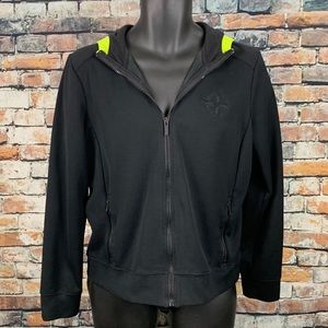 Lauren Ralph Lauren Active black & neon full zip hoodie Size Medium